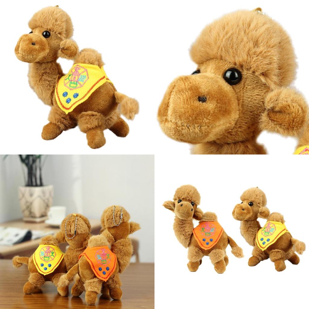 Adorable Desert Camel Plush Toy Soft Stuffed Animal Souvenir For Kids 15cm Pp Cotton