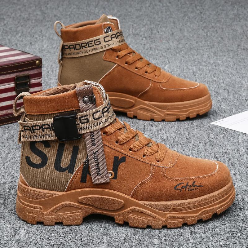 

Martin boots men s autumn new high-top casual men s tooling shoes medium-top cotton shoes winter 43