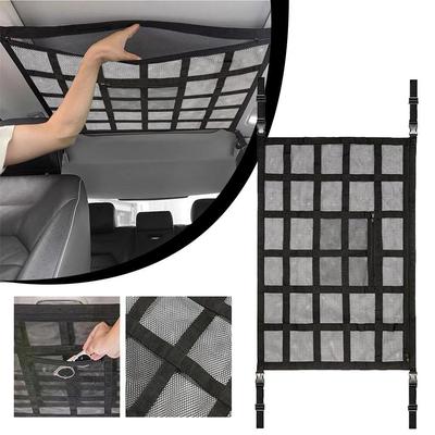Auto Ceiling Cargo Storage Network Mesh Roof Super Strong Capacity Storage Organizer Multi-function Space Saving Arrangement