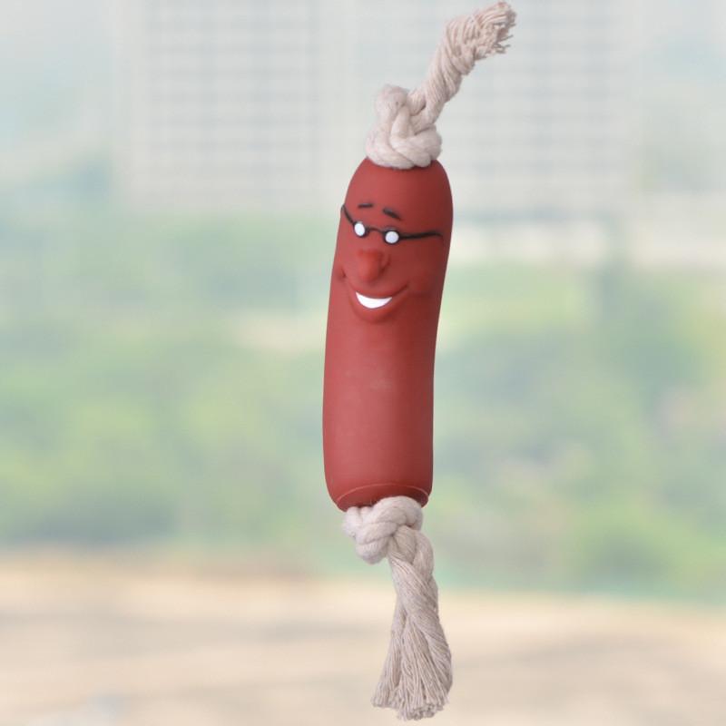 Funny Dog Sausage Toy For Chewing And Cleaning Teeth