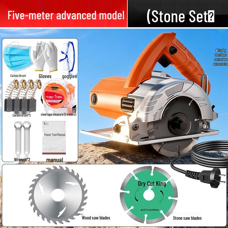 High-Power Multifunctional Handheld Electric Saw for Cutting Tile, Stone, Metal, and Wood