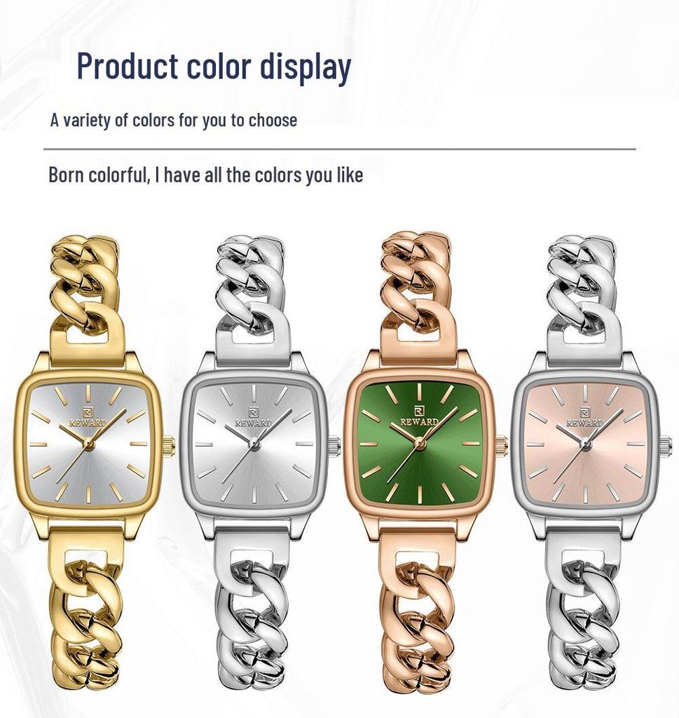 Elegant Sugar Cube Women's Watch: Light Luxury & Fashionable Design