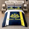 Custom Bedding Set Newcastle United FC Pattern, Print Name Text 1 Duvet Cover Plus 2 Pillowcases Home Textile