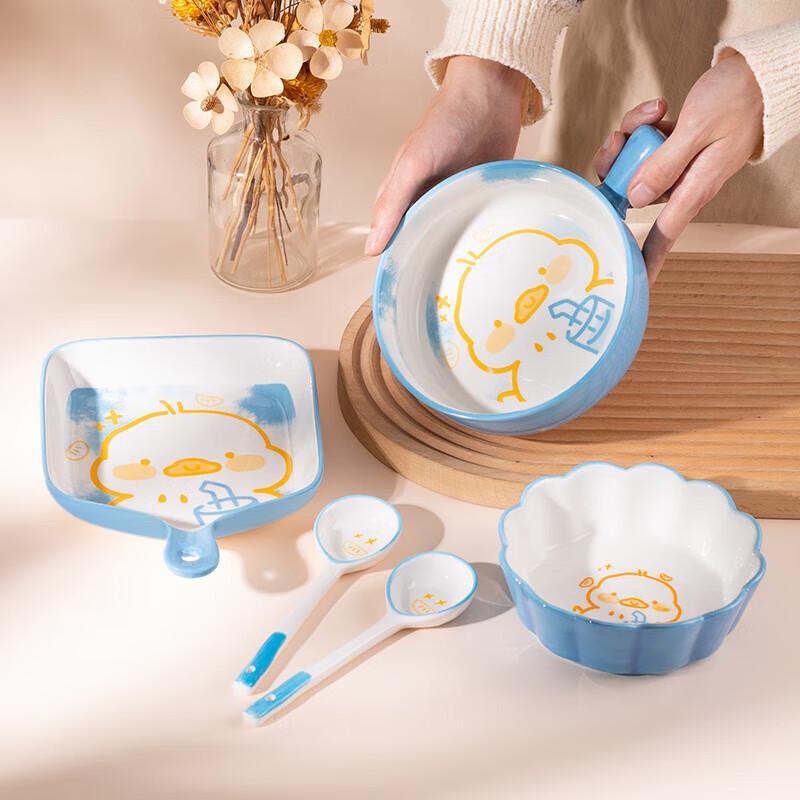 Easy Duck Ceramic Kids Dinnerware Set