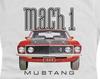 Ford Mustang 1969 Mach 1 Red Juniors and Women White Shirts