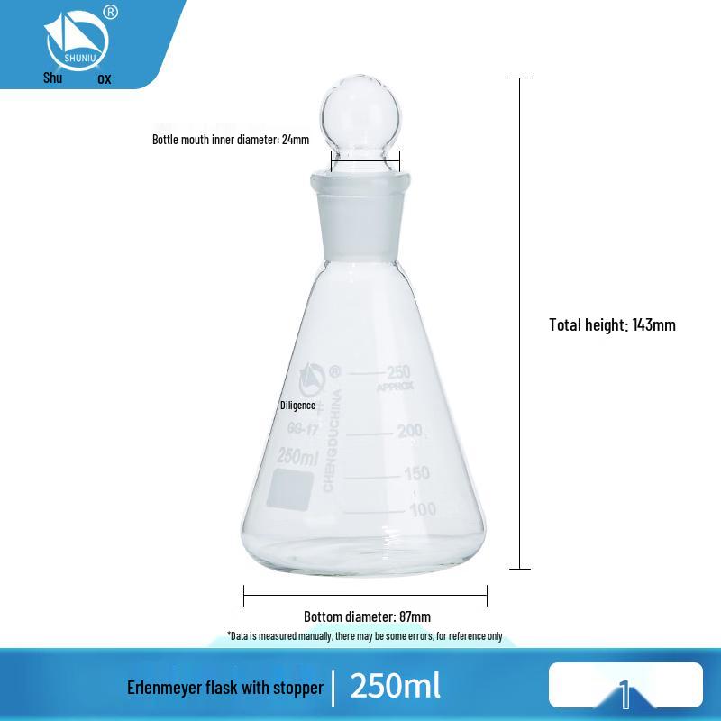 Shuniu Frosted Stoppered Erlenmeyer Flask
