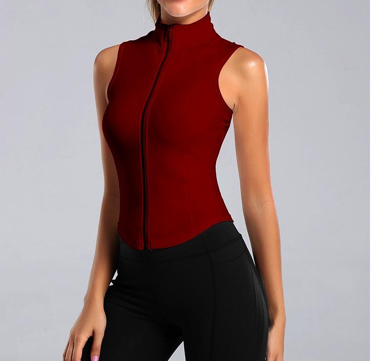 Damen Stehkragen Ärmellose Sportjacke, Schnelltrocknendes Yoga-Westchen für Herbst/Winter Laufen & Training (2026)