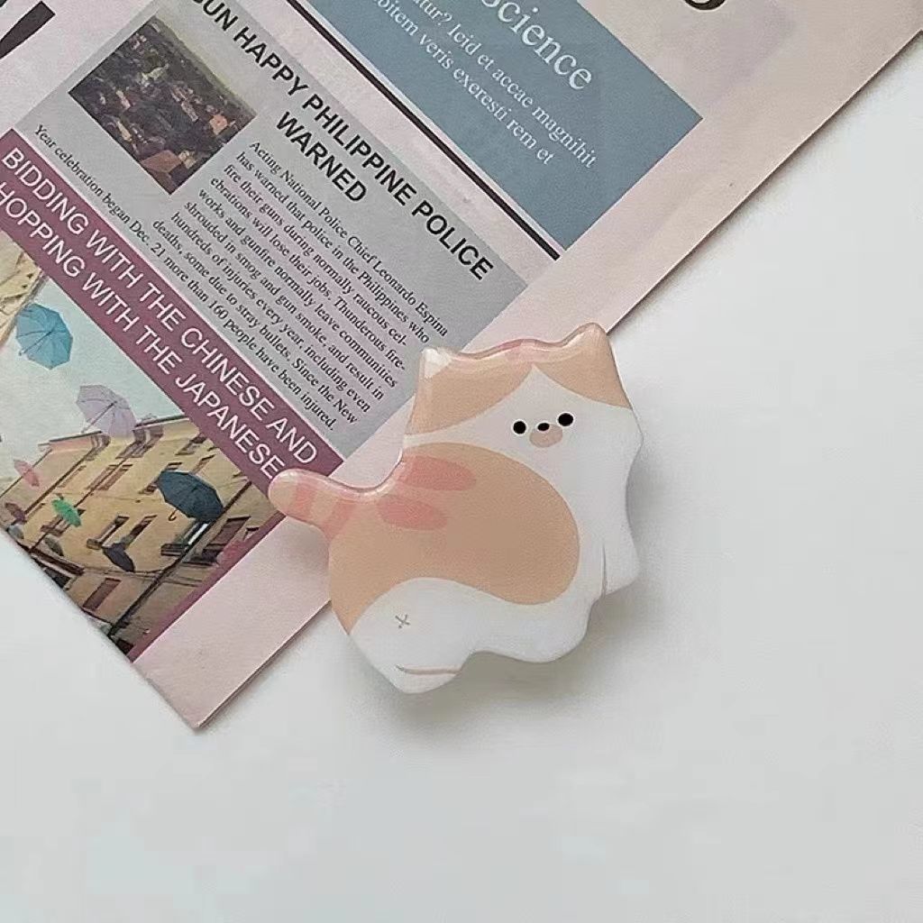 Acrylic Cat Phone Stand Cute Drop Glue Acrylic Phone Telescopic Stand Back Adhesive Stand