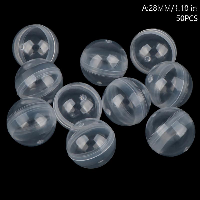 50Pcs Transparency Plastic Capsule Toy Can Open Surprise Ball Doll Accessories Tiny Container Making Things Model