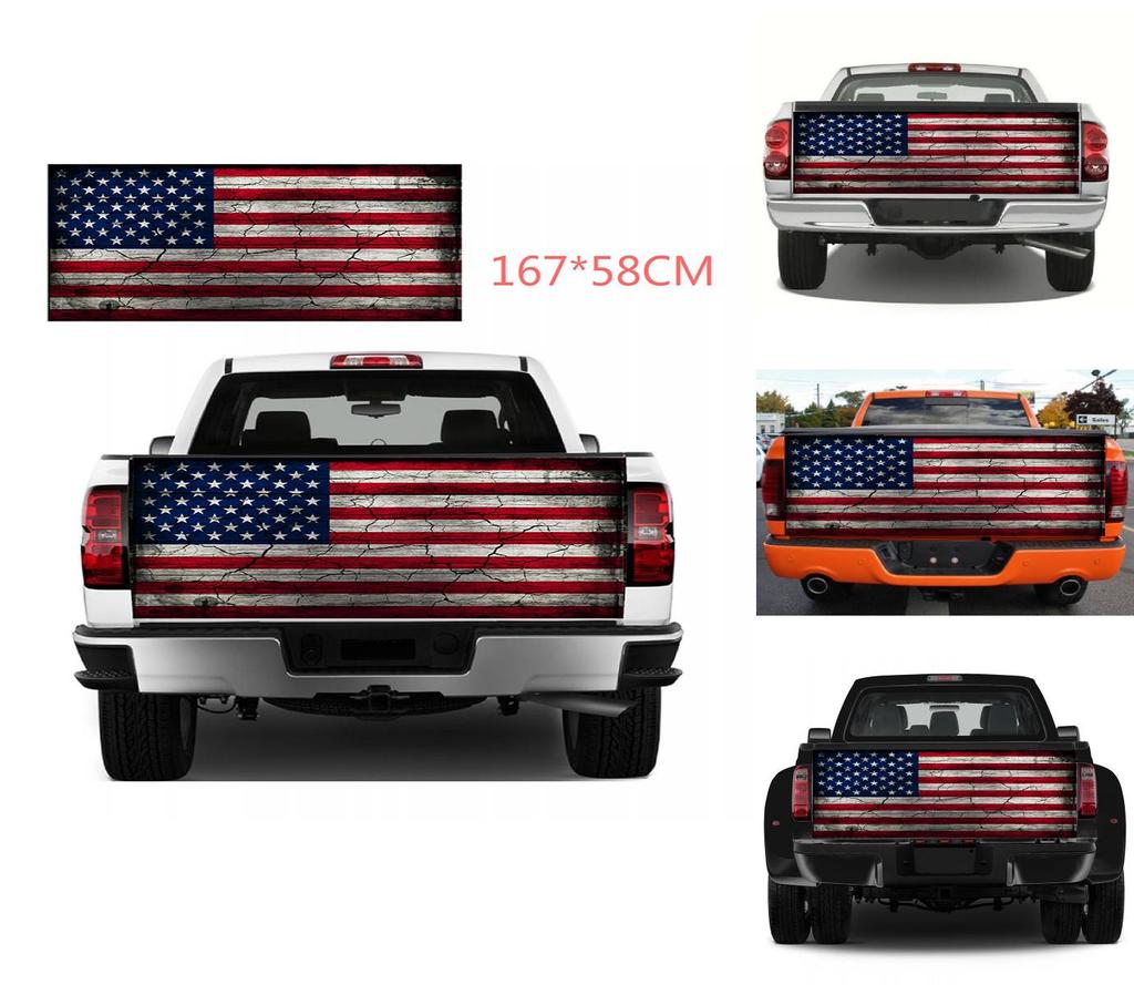Kühner Rot Weiß Amerikanische Flagge Druck Heckgrafik Aufkleber für LKWs und SUVs