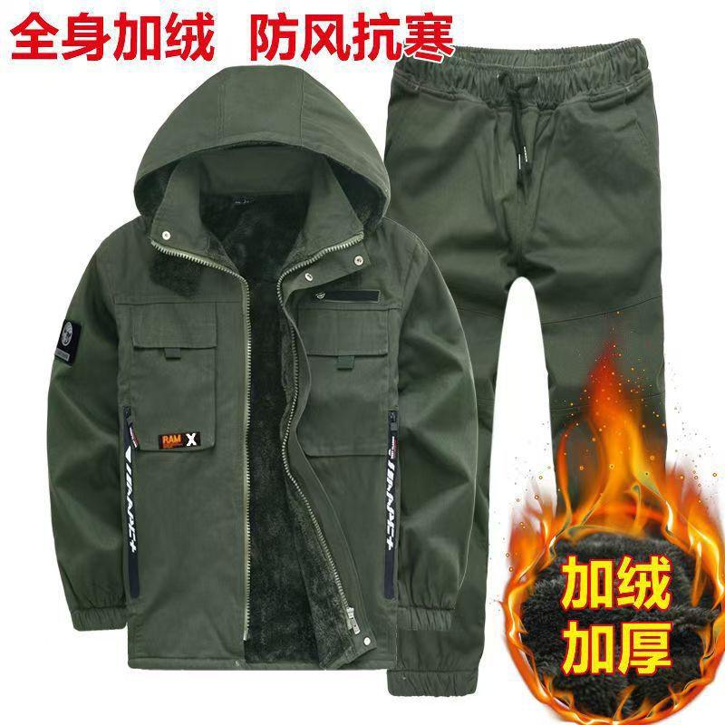 

Elastic Velvet Overalls Suit Men s Thick Cold Storage Cold-proof Warm-keeping Camouflage Clothes Women s Outdoor 185 Suggestion 160-180 kg