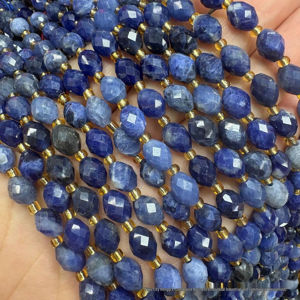 6x8mm Faceted Oval Natural Stone and Crystal Beads for DIY Jewelry
