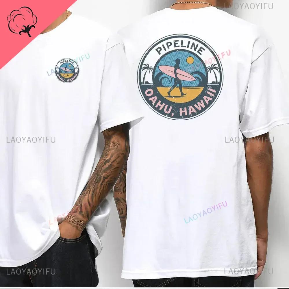 Hawaiian Traditions North Shore Hawaii Surfing Men Women White High Qulaty Cotton Tshirt Comfortable Beachstyle Surf Tee Tops