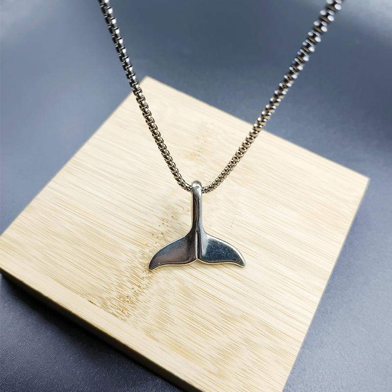 

Подвеска «рыбий хвост» Хип-хоп ожерелье: Нержавеющая сталь, Уличный стиль 2.5mm wide, 60cm long