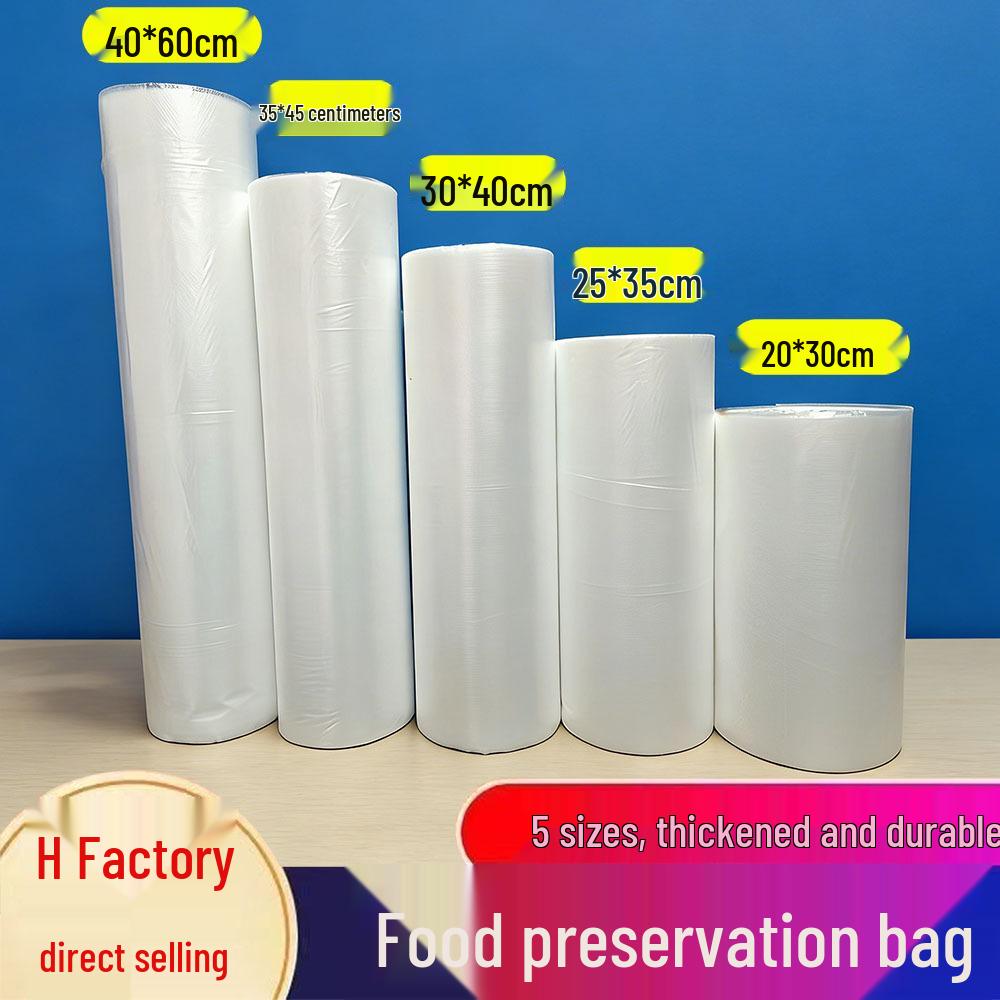 Thickened Food-Grade Supermarket Roll Bags: Perforated, Tearable, Fresh-Keeping In Large, Medium, and Small Sizes for Commercial or Household Use