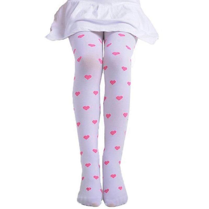 

Колготки для девочек в форме сердца 3-8 лет, бархатные, сладкие, конфетного цвета, колготки для детей, детская одежда, белые танцевальные чулки, летние колготки 3-8Years белый