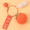 Handmade Crochet Persimmon & Peanut Keychain Pendant - Backpack Accessories & Small Gifts