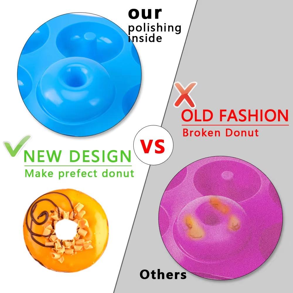 6-hole Silicone Donut Mold, Non-stick Mini Cupcake Mold, Food-grade Silicone Bagel Baking Pan