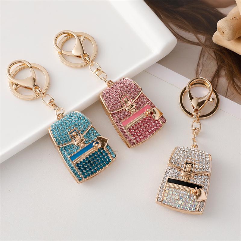 Sparkling Rhinestone Mini Backbag Enamel for Women and Girls - Perfect for Purse Bag Backpack or Car Pendant Charm Gift Bag Charm