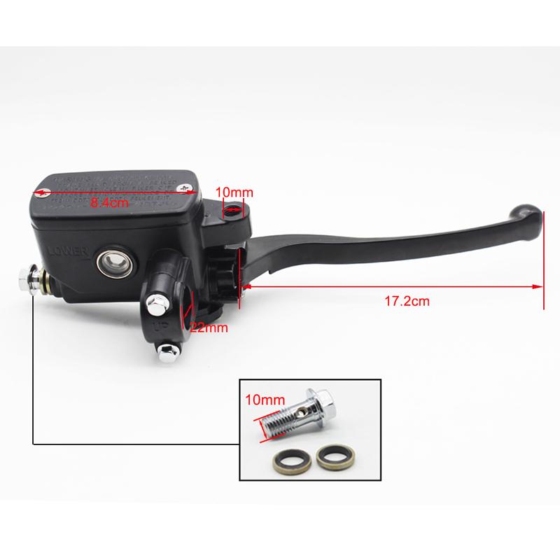 Black Universal 7/8" 22mm Motorcycle Front Brake Clutch Master Cylinder Hydraulic Pump Lever For Honda Yamaha Suzuki Kawasaki