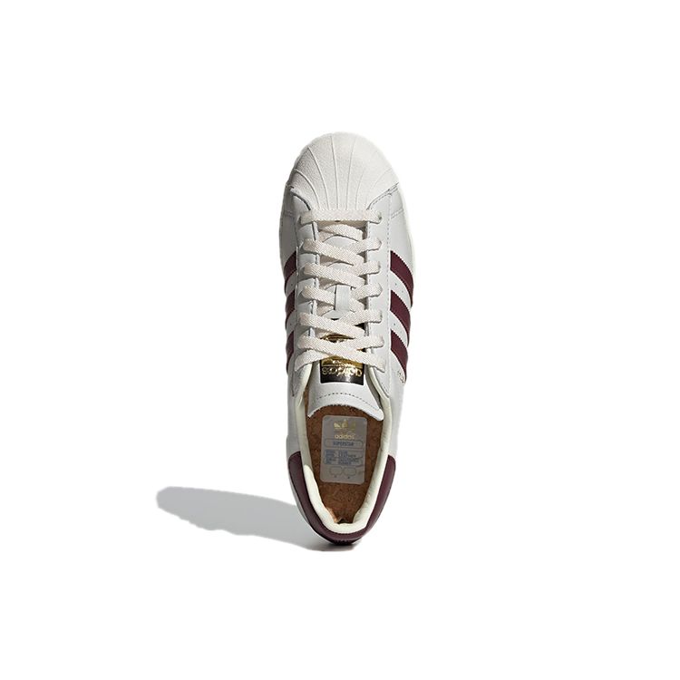 Adidas Superstar Off White Maroon Unisex Sneakers Red H68187
