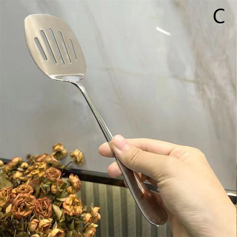 

Ложка для овощей из нержавеющей стали Дырявая ложка Лопатка для кастрюли Жареная лопатка Ложка для супа Лопатка для жарки Бытовая кухонная утварь