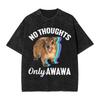 Arrival Rock Hyrax Awawa Cute Hyrax Meme Washed Mens Women Clothes Tee Shirt Graphic T-Shirts for Men Ropa Hombre