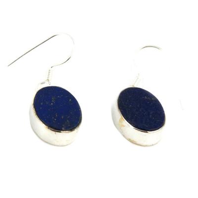[P7131] - Silberne Ohrringe 'Heaven' Lapislazuli - 15x11 mm