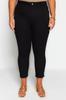 Women's Style Plus Size High Waist Non-Fading Black Flexible Skinny Jeans