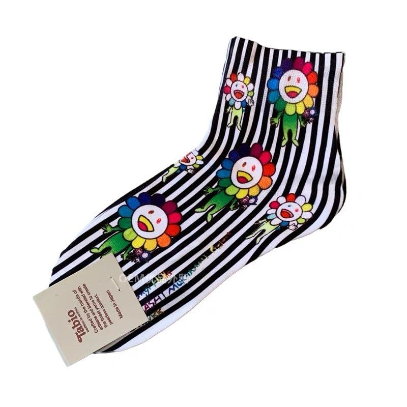 Tabio Takashi Murakami Flower Socks, 3-Pair Set, Sizes 25-27cm, Hobby Goods