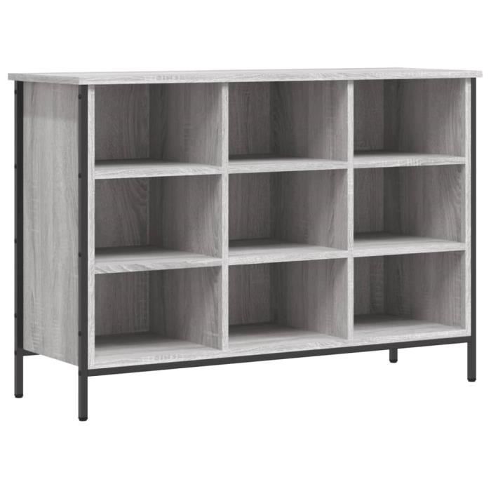 VidaXL Shoe Cabinet Sonoma Grey 100x35x70 Cm Engineered Wood 831846
