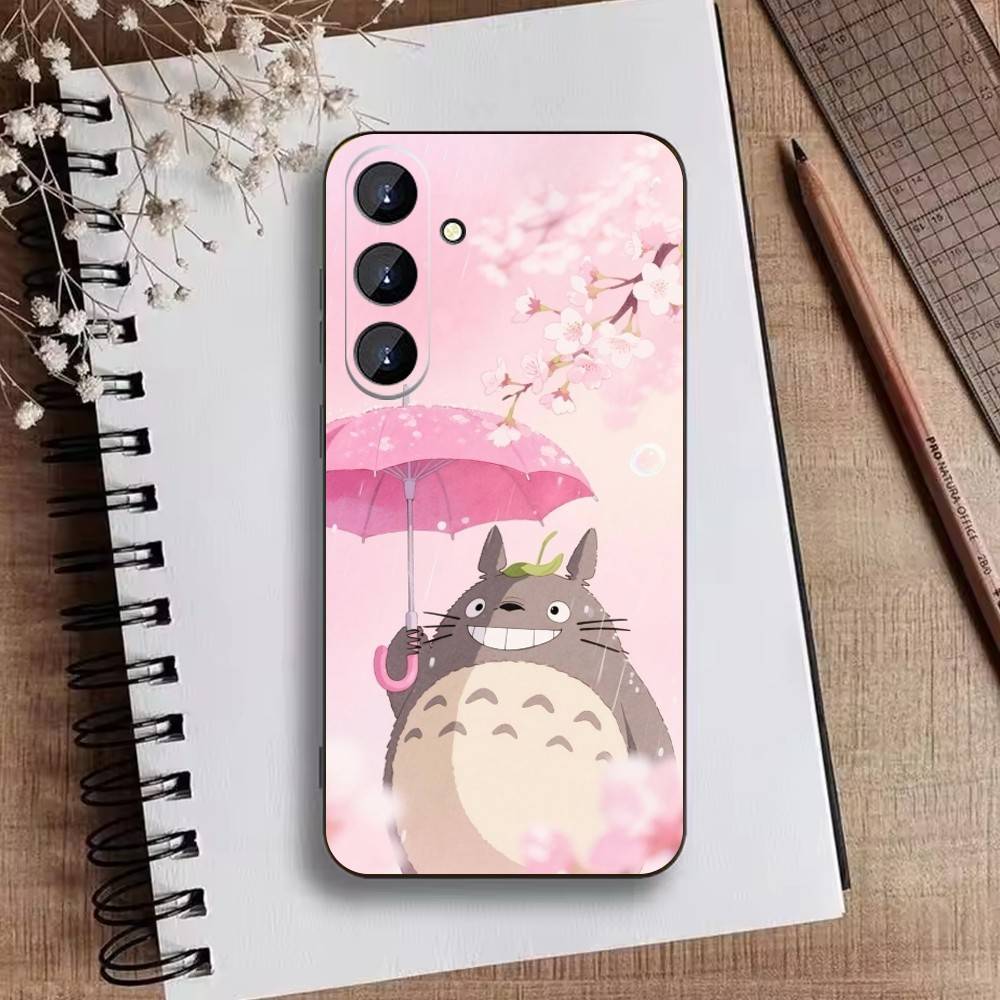 Cartoon E-Totoro-ES Phone Case For Samsung Galaxy A73,A72,A71,A70,A52,A51 Others Soft Black Cover