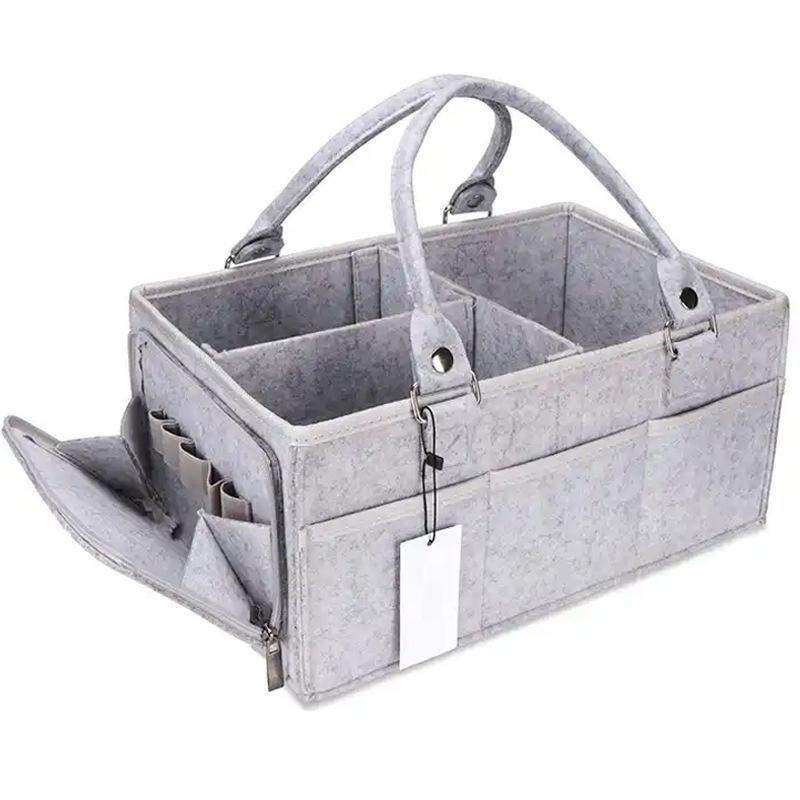 Handheld Felt Diaper Bag: Travel Baby Nappy Organizer & Mommy Bag