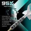 TARGET Darts Rob Cross 95K Steel Tip Swiss Point Tungsten Darts with K Flex 21G Voltage Player Edition Swiss Point K Flex Dart Swiss Point Tool