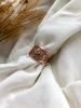 Golden Texture Women's Rings High Glossy Hollow Leaf Rings Vintage Costume Jewelry
