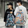 Leisure Backpack College Student Backpack Outdoor Backpack Personalized Graffiti