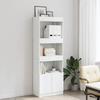 VidaXL High Buffet 63x33x180 Cm White Engineered Wood, Bookcase, Modern Bookcase, Bookshelf, 3309600