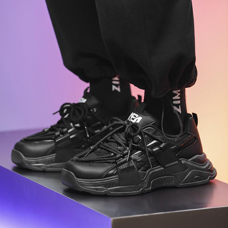 Adult Size Non Slip Wear-resistant Fashionable Retro Outdoor Thick Sole Running Shoes Casual Sports Men's Shoes Dad Shoes