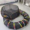 Outdoor Folding Play Tent Tunnel Circle Cat Tunnel Collapsible Outdoor Cat Enclosures Playground for Kitten Rabbit Bunny Ferret