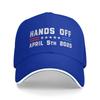 Men Women Hands Off Protest Statement April 5 2025 Hat Stylish Baseball Cap  Sun Hat Daily Headewear Adjustable Fit