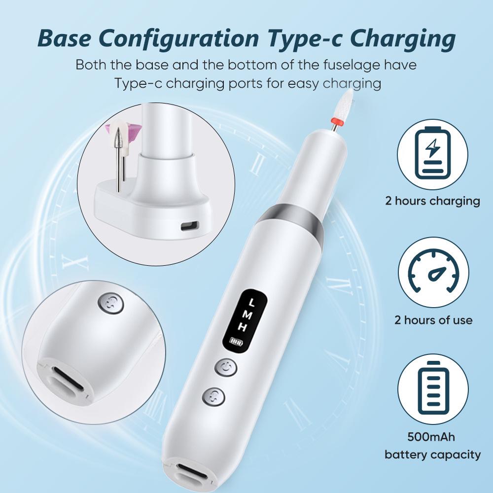 Best-Selling Portable Electric Nail Grinder: Wireless Manicure & Shaping Pen