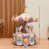 Carousel Building Block Set, Amusement Park Theme, Exquisite Desktop Decoration, Suitable For Gifting To Family Or Female Friends, The Perfect Gift