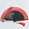 Red Dancing Fan: Classical Chinese Style Folding Fan, Easy-Open Hanfu Accessory