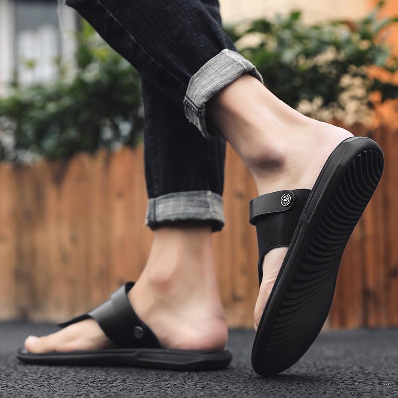 Summer Slippers Men Flip-Flops for Men Beach Slippers Brown Sandals Comfortable Shoes Non-Slip Bathroom Shoes Men Shoes