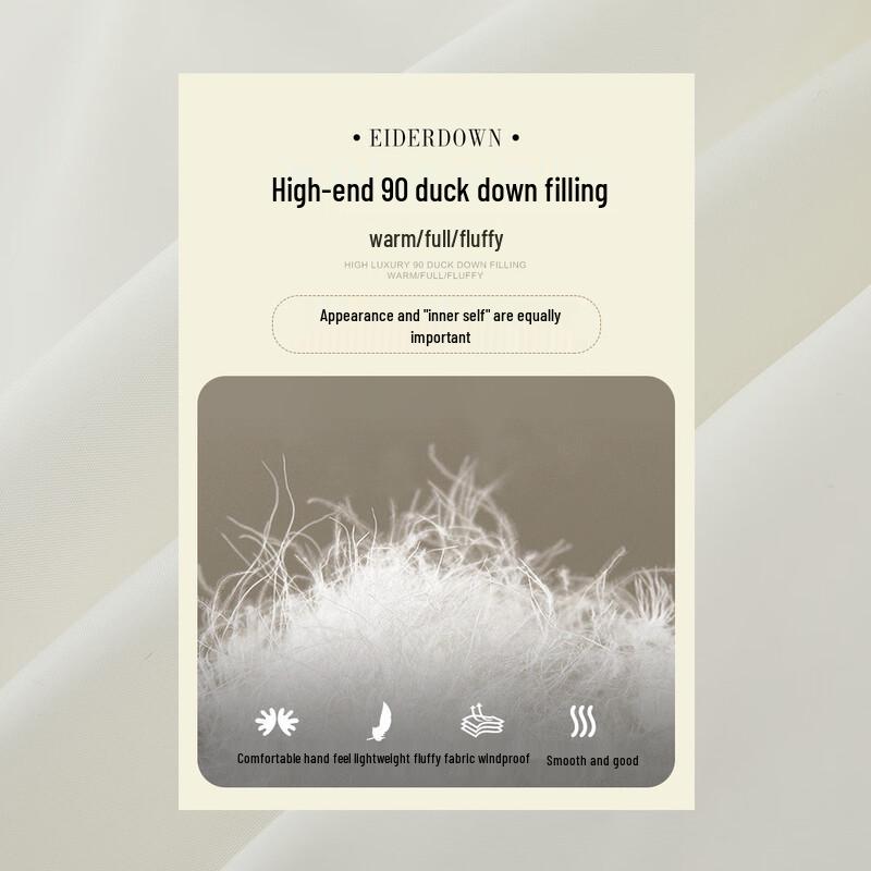 Damen 90% Entendaunen Lange Pufferjacke