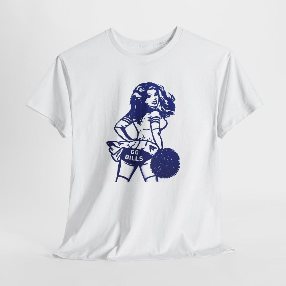 Vintage Cheerleader Buffalo Bills Tee, Unisex Shirt for Bills Fans, Retro