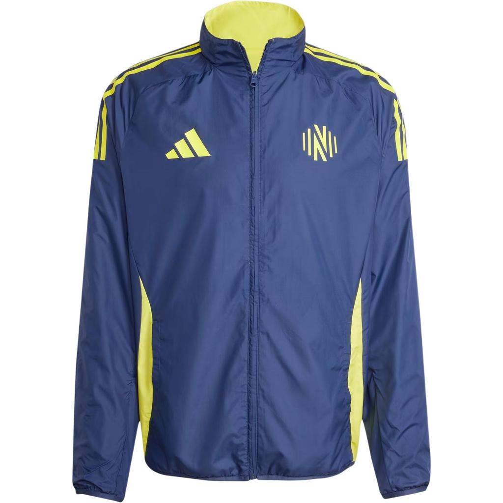 Adidas Logo Striped Reversible Slim Fit Stand Collar Jacket Men Jacket Impact-Yellow JE5632