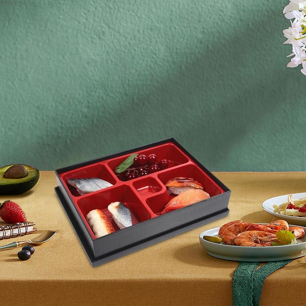 Uzavíratelný Bento Box Opakovaně použitelný Úložný Nádoba na ovoce Jídlo 5 přihrádek Oběd