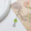 Summer Lucky Grass Phone Charms Green Four-leaf Clover Beaded Keychain Bag Pendant   Gifts