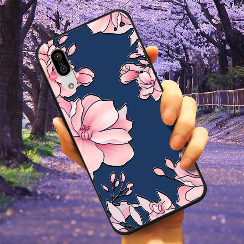 For Sharp Aquos Sense3 Case 3D Flower Relief Silicone Soft Emboss Cover For Sharp Aquos Sense 3 Lite Sense6 6 Luxury Cartoon